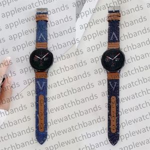 20 mm 22 mm bands Designer Samsung horlogeband Horlogeband voor Samsung Galaxy Watch 5 4 Band 40 mm 44 mm 42 mm 46 mm Luxe denim monogram armband Slimme bandjes