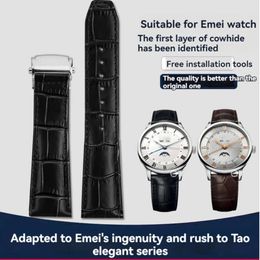 20mm 22mm Lederen Horlogebandje Voor MAURICE LACROIX Horlogeband Vouwsluiting Leisure Business Koe Lederen Armband