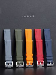 20 mm 22 mm vloeibare siliconenriem voor Blancpainxswatch vijftig vadems Moonswatch Diving Sports Quick Release vervangende horlogeband