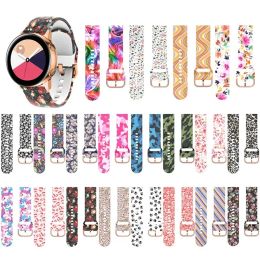 Bracelet de sangle de silicone imprimé de 20 mm 22 mm pour Samsung Galaxy Watch 6 Classic 5 Pro Watch 4 3 Active2 S3 S4 GT GT2 STRAP WORD Band