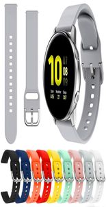 Bracelet en Silicone 20mm 22mm pour Samsung Galaxy Watch 42mm Active 2 40 44mm Gear S2 bracelet de montre de Sport souple bracelets de montre pour Huami Amazfit6531297