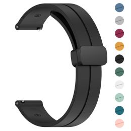 20 mm 22 mm band voor Samsung Galaxy Watch 4/5 Pro/Classic/Gear S3/Active 2 Sport Silicone Magnetic Buckle Huawei GT 2 2E 3 Band