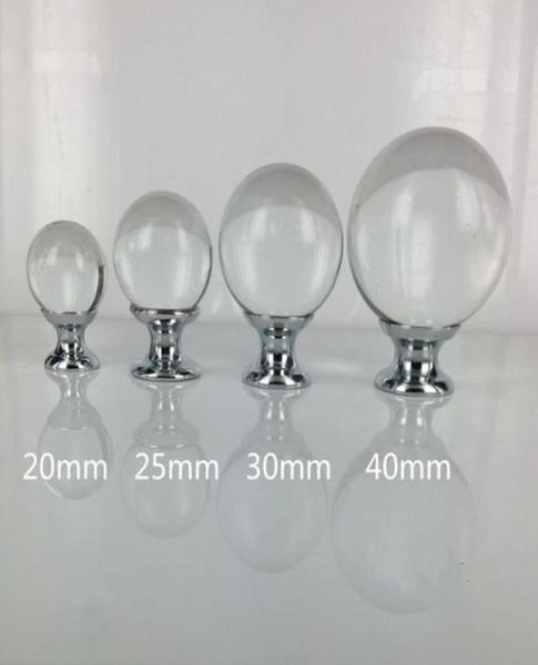 Perillas de vidrio para cajones de gabinete, 20mm, 25mm, 30mm y 40mm, tiradores de puertas de tocador con bolas de cristal cromadas y plateadas, perillas para muebles modernos 9545896