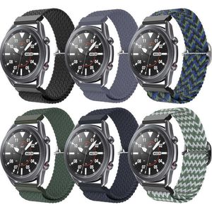 20 mm gevlochten banden compatibel met Samsung Galaxy Watch 5 Watch 4 Bands Watch 4 Classic 42 mm 46 mm 6 Set slimme horlogebanden voor dames heren