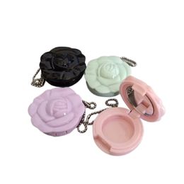 20 mm lege rozenbloemvorm oogschaduwpoeder doos zwart roze groen paars plastic hervulbare make -up blush compacte lippenstiftkoffer cosmetische container