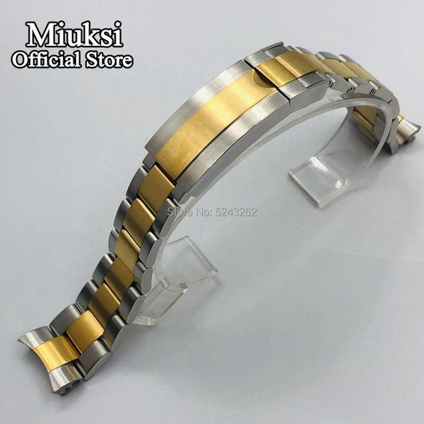 Bracelet de montre en acier inoxydable massif 20 mm or 316L boucle déployante pour boîtier de montre 40 mm bracelet pour homme