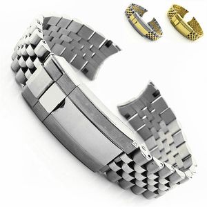 20mm Intermediate Polishig Solid Stainless Steel Watch Band Strap Curved End Bracelet voor Submariner GMT Greenwich276I