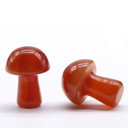 20 mm paddestoelvormige edelsteenstandbeeld beeldje gesneden carneliaanse stenen champignons ambachten voor genezende chakra reiki balancing home decoratie