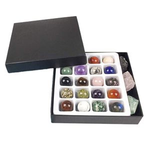 20mm perles en vrac de pierres précieuses en cristal naturel pour la fabrication de bijoux 20 pièces/boîte charme perles en vrac décoration de la maison
