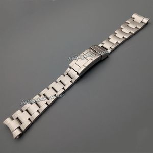 20 mm nieuw zilver geborsteld roestvrijstalen gebogen eindkijkbandband strap armbanden voor rol sub vintage horloge309L