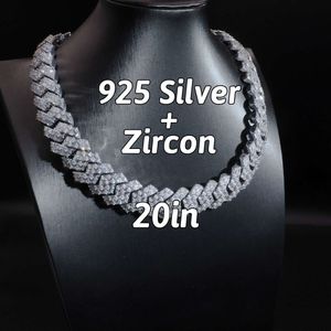 20 mm Verkoop Hiphop Fijne sieraden Kettingen 925 Sterling Silver Necklace Zirkon Europe en de Verenigde Staten populair