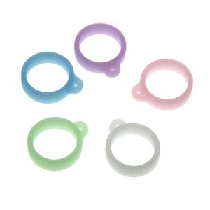 Band de lonyard de silicone 20 mm Glow Luminal dans le collier de silicium foncé O Clips d'anneau String Necy Corde Chaîne de chaîne de manège Couleur