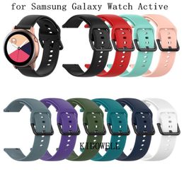 20 mm siliconen horlogeband voor Samsung Galaxy Watch Active R500 42 mm Gear S2 Sport Huami Amazfit BIP Ticwatch 2 vervangende armband 2475414