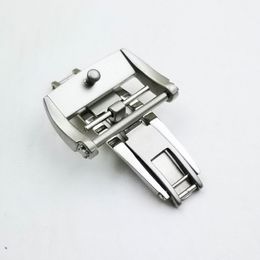 Boucle déployante pliante de 20mm, argent, noir, Rose, or, pour RM011 RM 50-03 RM50-01, bracelet de montre en cuir et caoutchouc, Strap259a