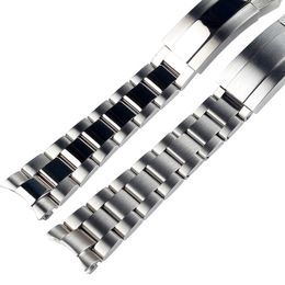 20 mm roestvrijstalen horlogeband Intermediate Polishig New Menes Watches Band Strap Armband voor Submariner Gmt