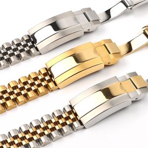 20 mm horlogeband zilvergoud 316L roestvrij staal horlogeband rollx herenhorloges ontwerper mode -bracelect hoogwaardige horlogstrap