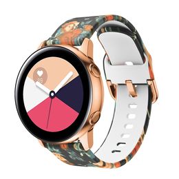 20 mm horlogebandriem voor Samsung Galaxy Watch Active Galaxy 42mm versnelling S2 zachte siliconen sport slimme polsbandjes horlogebandriem