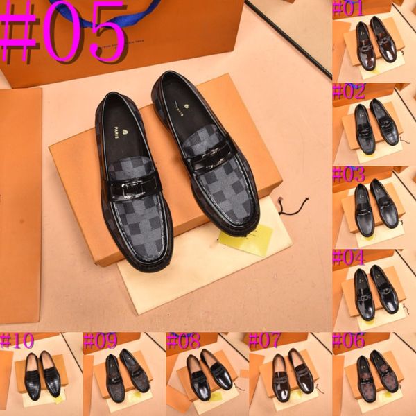 20Model Brand Design Hommes Chaussures en cuir véritable Mocassins Mocassins à pampilles pour hommes Vintage Slip-on Casual Men Social Dress Shoe Plus 38-45