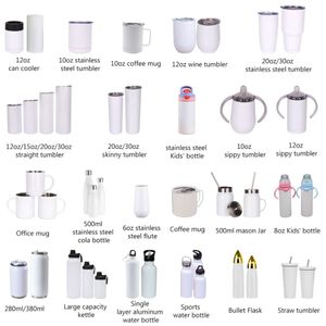 20 oz 30 oz maigre gobelet Double paroi tasse à café isolation maigre termos pour Sublimation droite ébauches en acier inoxydable Termo