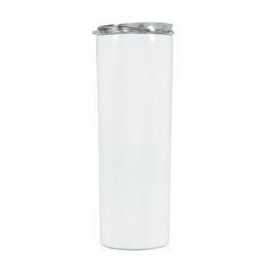 20oz Blank Sublimation Skinny Tumbler Dubbele Muur Roestvrijstalen Cup Vacuüm Geïsoleerde Water Mokken voor Reizen