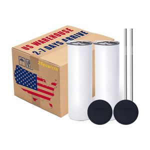 20oz sublimation Blanks en acier inoxydable bouteilles d'eau en acier inoxydable Thermos Thermos Thermos 2 jours Livraison USA Can Local stockée 0506