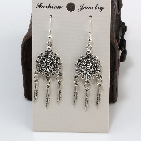 20 pares de pendientes de araña de plumas para mujer, accesorios de moda para fiesta y boda, regalos de joyería