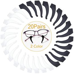 20 paies anti-glissement Hook Hook Eyeglass Eyewear Accessoires Lunets pour les yeux Silicone Grip Temple Tip Holder Spectacle Spectacle Eyeglass Grip