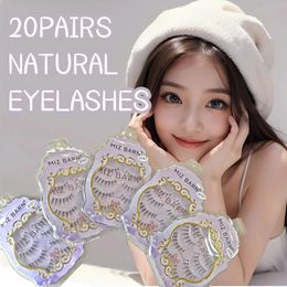 20pairs Natural False Eyelashes Thin Band Hand Made Short Lighter Eyelash Cosplay Korean Fashion Wispy Extension Makeup Tools 240426