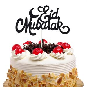 20pc / lot Gâteau Toppers Drapeaux Glitter Eid Mubarak Enfants Anniversaire Cupcake Topper Mariage Mariée Baby Shower Party Ramadan Cuisson DIY280v