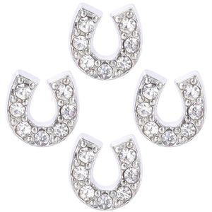 20pc Lote Crystal Horseshoe Charlet Floating Flotet Charms adecuados para los callosos de vida magnética como la fabricación de joyas315e