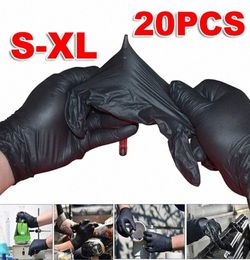 20 pc smlxl Wegbare zachte zwarte latex tattoo -handschoenen nitril latex steriel permanente tattoo handschoenen accessoires p1ed7447036