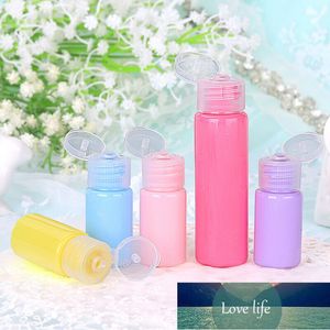 20pcs 10ml Plastic PP Candy colors Flip Lid Lotion Bottles Squeezable Cosmetic Sample Container Travel Liquid Fill Vials
