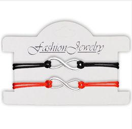 20 stks / 10 Set Forever Love Infinity Armband voor Liefhebbers Rode String Paar Armbanden Dames Heren Wens Sieraden Gift