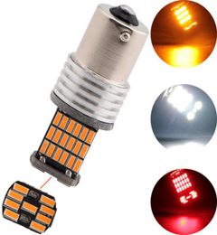 20 stks 1156 1157 LED Canbus 4014 45smd GEEN FOUT Rood Amber Auto Richtingaanwijzer Backup Achterlicht 7443 3157 Lamp P21W5386936