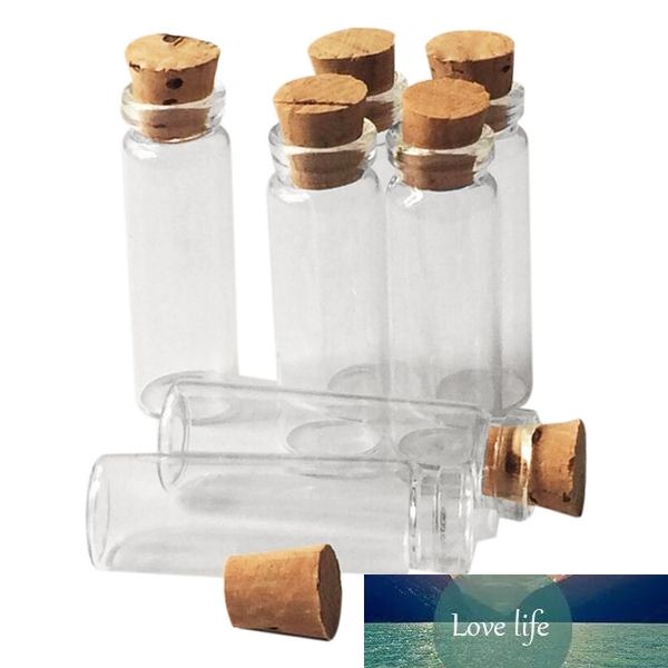 20Pcs 11X32Mm Minuscules Mini Vides Bouteilles en Verre de Liège Clair Flacons 2Ml