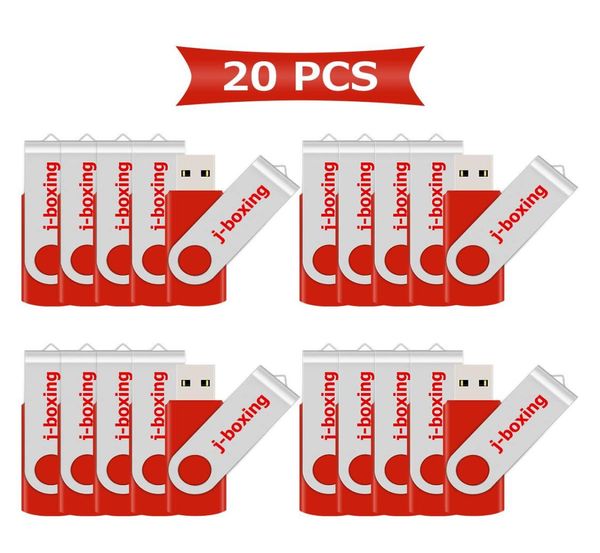 20pcs 128 Mo USB 20 Drives flash pivotant Flash Pen Drive métallique Mémoire rotative Stick Strangement