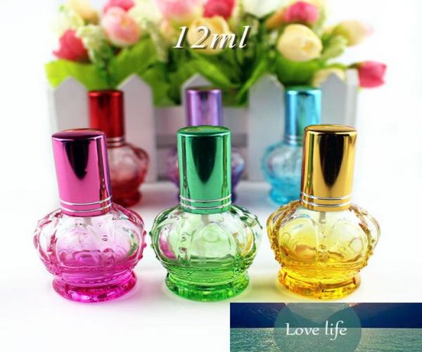 20 pièces 12ml couronne vide bouteilles de Parfum en verre Portable atomiseur Parfum vaporisateur rechargeable bouteille emballage Parfum Travel4617180