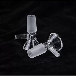 20pcs 14 mm 18 mm Pièces de bol en verre masculines Chargumère d'entonnoir Joix du sol Accessoires fumeurs Gandage de tuyaux