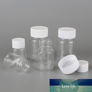 20PCS 15ml / 20ml / 30ml / 60ml Plástico PET Botellas de sello vacías transparentes Polvo sólido Medicina Píldora Contenedor químico Reactivo Viales Precio de fábrica diseño experto Calidad