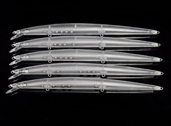 20 pièces 18 cm 20g appât non peint leurre de pêche corps blanc bricolage manivelle Swimbait faux appâts232K7071750