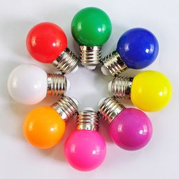 Ampoule Led colorée E27 1W, lampe 3W e 27 Globe Lampada AC 220V SMD 2835 RGB, lampe de poche G45 Led, Spot lumineux, 20 pièces