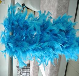 Boas en plumes turquoise, 20 pièces, 200cm, 40 grammes, Chandelle, Boas en plumes de marabout, pour costumes, décoration de fête, su6417368