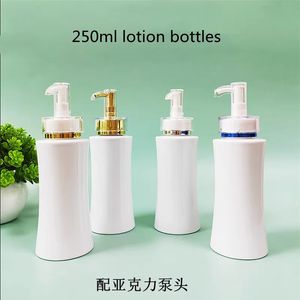 20 stks 250 ml Plastic lotionpompfles Witte shampoo douchegel Dispenser Body Spray Navulable 240425