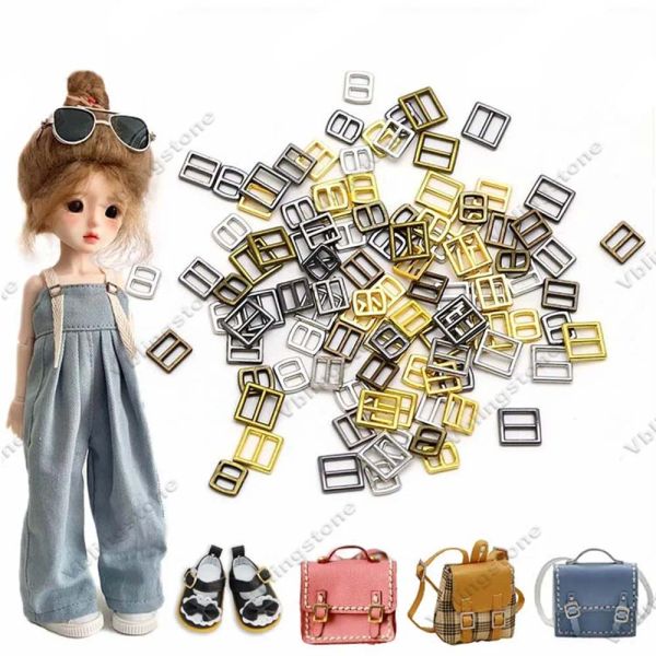 20pcs 3/4/5/6 mm hebilla de metal para bolsas de cinturón zapatos mini botones de bricolaje de ropa de muñeca álbumes de costura accesorios