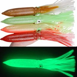 20pcs de 30 cm señuelos faldas de pulpo de trolling señuelos de pesca luminosa Big calamar saltina asombroso tiburón cebo de pesca 240327