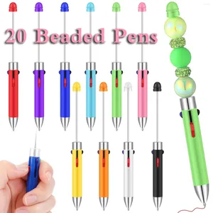 20pcs 4 couleurs Refill Polon Ballpoint Pin de bricolage Pendable Pens Splôm Plastique Gift Plastic Gift School Office Supplies