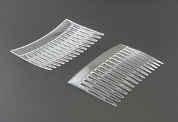 20 stcs 46cm69cm 15theeth heldere platte gewone plastic haar kam voor doe -het -zelf haar accessorieside kammen diy kroon tiara6556321