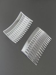 20 pièces 46cm69cm 15 dents clair plat peigne à cheveux en plastique pour bricolage accessoires de cheveux peignes latéraux bricolage couronne tiara5846077