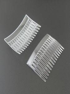 20PCS 46cm69cm 15 tanden Clear flat Plain Plastic Haar Kam voor diy haar accessoiresside kammen DIY kroon tiara5846077