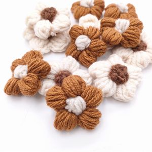 20pcs 4cm Applique de fleur de crochet pour bricolage Baby Hair Clip Chapeau Headwear Crafts Patches décor Ornement Clothing Accessoires